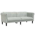 vidaXL Ensemble de canapés 2 Pièces gris clair velours