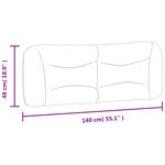 vidaXL Coussin de tête de lit taupe 140 cm tissu
