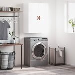 vidaXL Armoire murale blanc brillant 69 5x34x90 cm