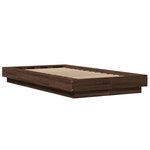 vidaXL Cadre de lit chêne marron 90x200 cm bois d'ingénierie