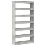 Bibliothèque vidaXL Grise Bois d'ingénierie 100 x 30 x 198 cm Étagère