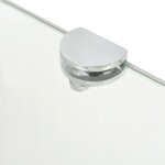 vidaXL Étagère de coin + supports chromés Verre Transparent 35 x 35 cm