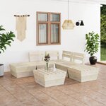 vidaXL Salon de jardin palette 6 Pièces Bois d'épicéa imprégné