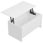 vidaXL Table basse Blanc 102x55 5x52 5 cm Bois d'ingénierie