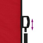 vidaXL Auvent latéral rétractable rouge 220x600 cm