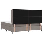 Lit Box Spring vidaXL avec Matelas en Taupe  200x200 cm  Tissu