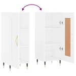 vidaXL Buffet blanc 34 5x34x90 cm bois d'ingénierie