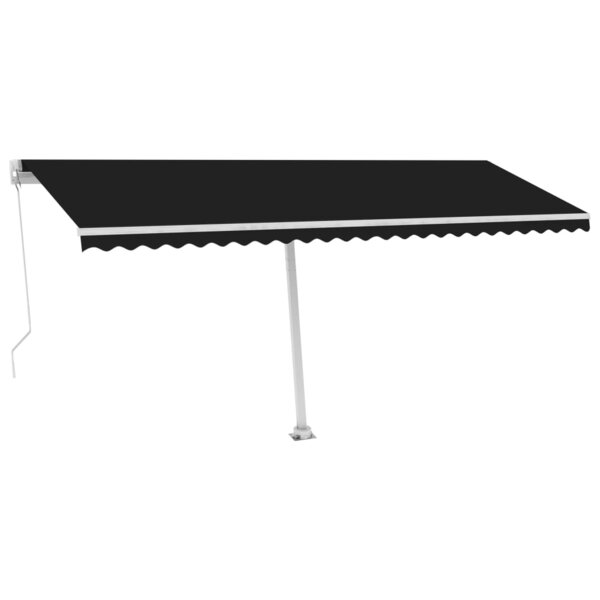 vidaXL Auvent manuel rétractable sur pied 500x300 cm Anthracite