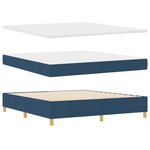 Lit à ressorts tapissé bleu vidaXL avec matelas 180x200 cm