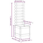 vidaXL Jardinière avec support 39x39 5x114 cm bois de pin massif