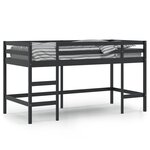 vidaXL Lit mezzanine d'enfants sans matelas avec échelle noir 90x190cm