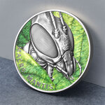 Pièce de monnaie en Argent 5 Dollars g 62.2 (2 oz) Millésime 2022 Macro Insects MACRO MANTIS