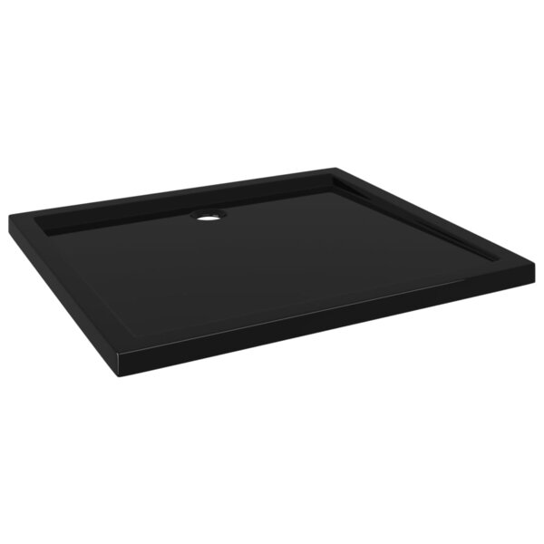 vidaXL Receveur de douche rectangulaire ABS Noir 80x90 cm