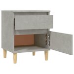 vidaXL Tables de chevet 2 Pièces Gris béton 40x35x50 cm