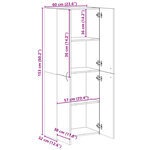 vidaXL Armoire de classement blanc 60x32x153 cm bois d'ingénierie