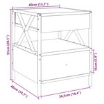 vidaXL Table basse avec LED Infinity noir 40x40x51 cm