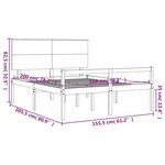 vidaXL Lit pour personne âgée sans matelas blanc bois massif