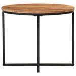 vidaXL Table basse 55x55x45 cm bois massif acacia et fer