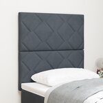 vidaXL Tête de Lit Blocs en Diamant Gris Foncé 80 cm Velours
