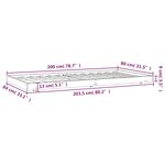 vidaXL Cadre de lit sans matelas blanc 80x200 cm bois massif de pin