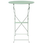 vidaXL Table de jardin pliante Vert clair Ø50x71 cm Acier