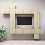 vidaXL Ensemble de meubles TV 9 Pièces Chêne sonoma Bois d'ingénierie