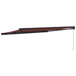 vidaXL Auvent rétractable orange et marron 4x3 m tissu et aluminium