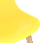 vidaXL Chaises à manger lot de 2 jaune plastique