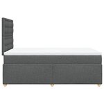 vidaXL Sommier à lattes de lit avec matelas gris foncé 120x190cm tissu