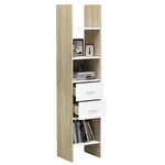 vidaXL Bibliothèque Blanc et chêne Sonoma 40x35x180 cm Bois ingénierie