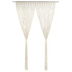 vidaXL Rideau en macramé 140x240 cm Coton