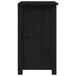 vidaXL Table de chevet Noir 40x35x61 5 cm Bois de pin massif