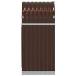 vidaXL Porte-bûches marron 40x45x100 cm acier galvanisé