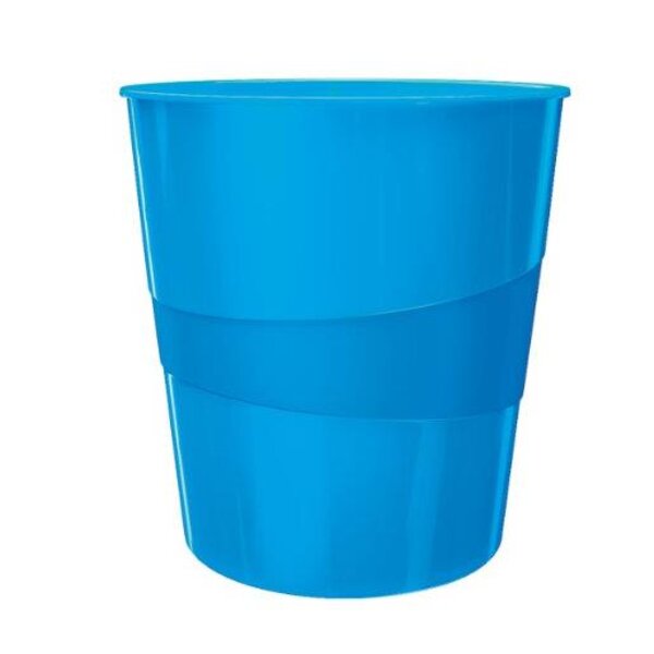 Corbeille à papier Wow capacité 15L polypropylène D29 x H32,4 cm Bleu brillant LEITZ