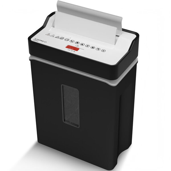 Destructeur de Documents 14L- ACROPAQ- Coupe Croisée- Broyeur Papier 6 Feuilles- Niveau Sécurité P4- Arrêt Automatique