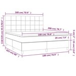 vidaXL Sommier à lattes de lit avec matelas Taupe 180x200 cm Tissu