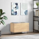 vidaXL Armoire à disques chêne sonoma 74 5x38x48 cm bois d'ingénierie