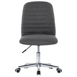 vidaXL Chaises à manger lot de 2 gris foncé tissu