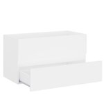 vidaXL Armoire d'évier avec lavabo intégré blanc bois d'ingénierie