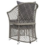 Salon de jardin meuble d'extérieur ensemble de mobilier 2 pièces avec coussins gris résine tressée 02_0015891
