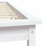 vidaXL Cadre de lit sans matelas blanc 120x200 cm bois massif