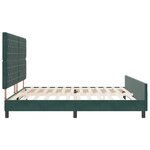 Frame de lit vidaXL Vert foncé 200x200 cm Velours