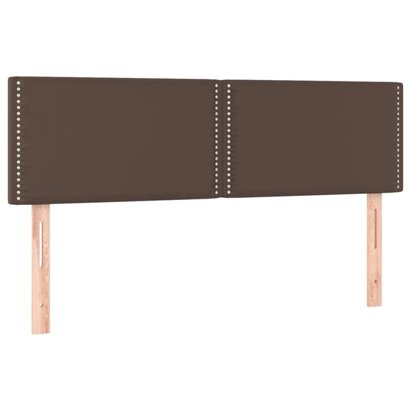 vidaXL Têtes de lit 2 Pièces Marron 72x5x78/88 cm Similicuir