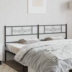 vidaXL Tête de lit métal noir 200 cm