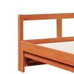 vidaXL Lit de jour sans matelas cire marron 90x190 cm bois pin massif