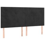 vidaXL Cadre de lit avec tête de lit Noir 160x200 cm Velours