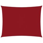 vidaXL Voile de parasol Tissu Oxford rectangulaire 3x4 m Rouge
