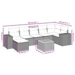 vidaXL Salon de jardin avec coussins 8 Pièces beige résine tressée