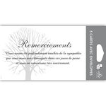 Lot 5 cartes remerciements condoléances +5 enveloppes blanches format 9x14cm