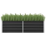 vidaXL Lit surélevé de jardin Anthracite 160x40x45 cm Acier galvanisé